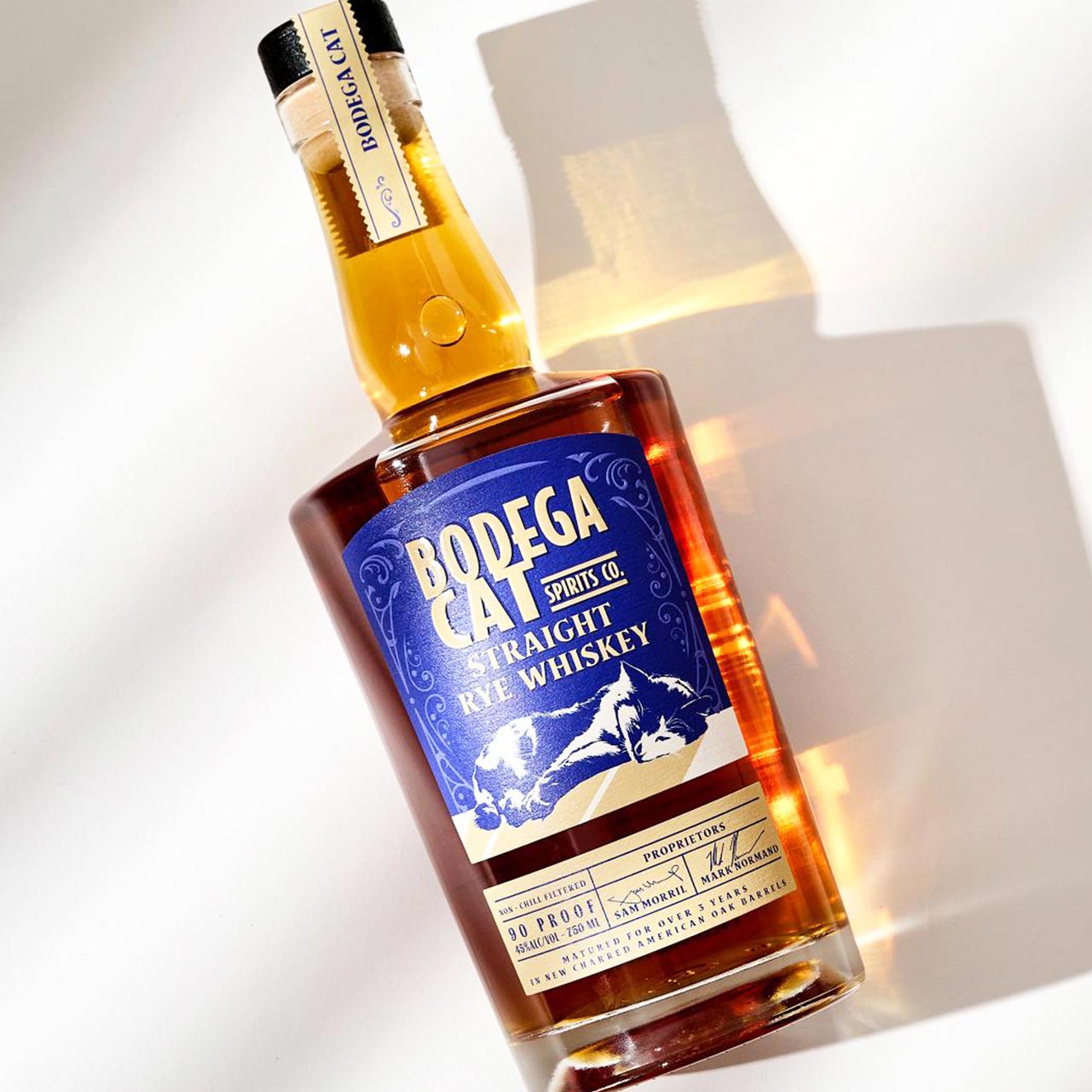 Bodega Cat Straight Rye Whiskey 750ML | 90pf 45% abv