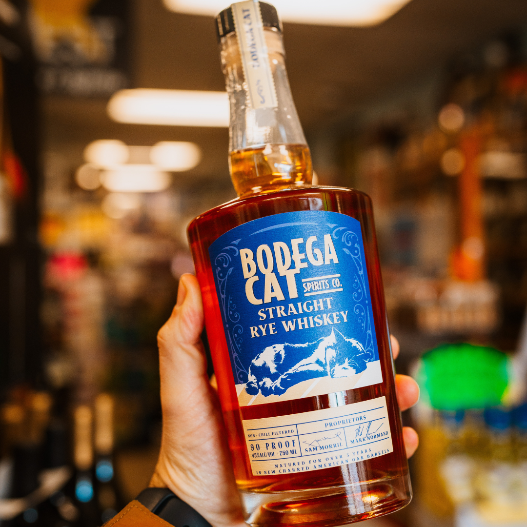 Bodega Cat Straight Rye Whiskey 750ML | 90pf 45% abv